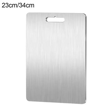 Planche à Découper en Titane & Inox 316 Double Face – L'Excellence Hygiénique en Cuisine
