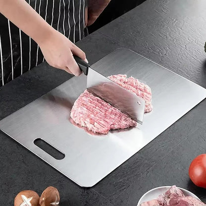 Planche à Découper en Titane & Inox 316 Double Face – L'Excellence Hygiénique en Cuisine