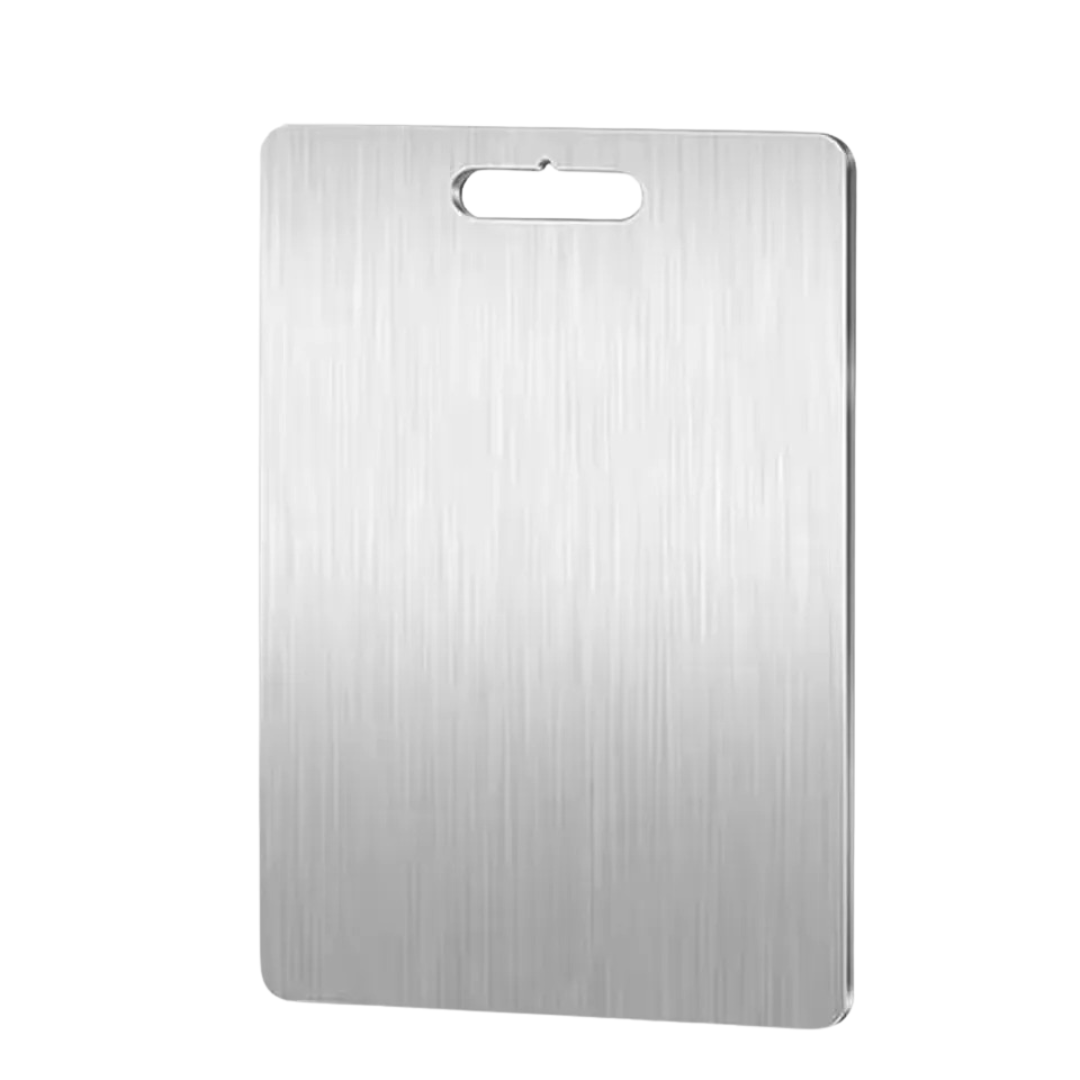 Planche à Découper en Titane & Inox 316 Double Face – L'Excellence Hygiénique en Cuisine