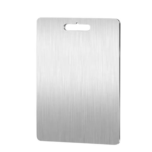 Planche à Découper en Titane & Inox 316 Double Face – L'Excellence Hygiénique en Cuisine